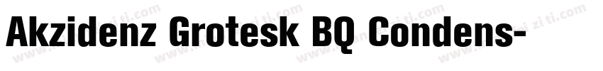 Akzidenz Grotesk BQ Condens字体转换